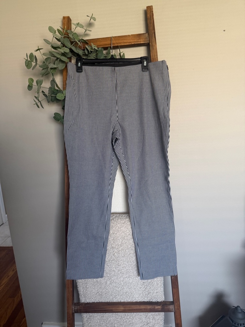 Misses Black and White Checkered Stretch Pants